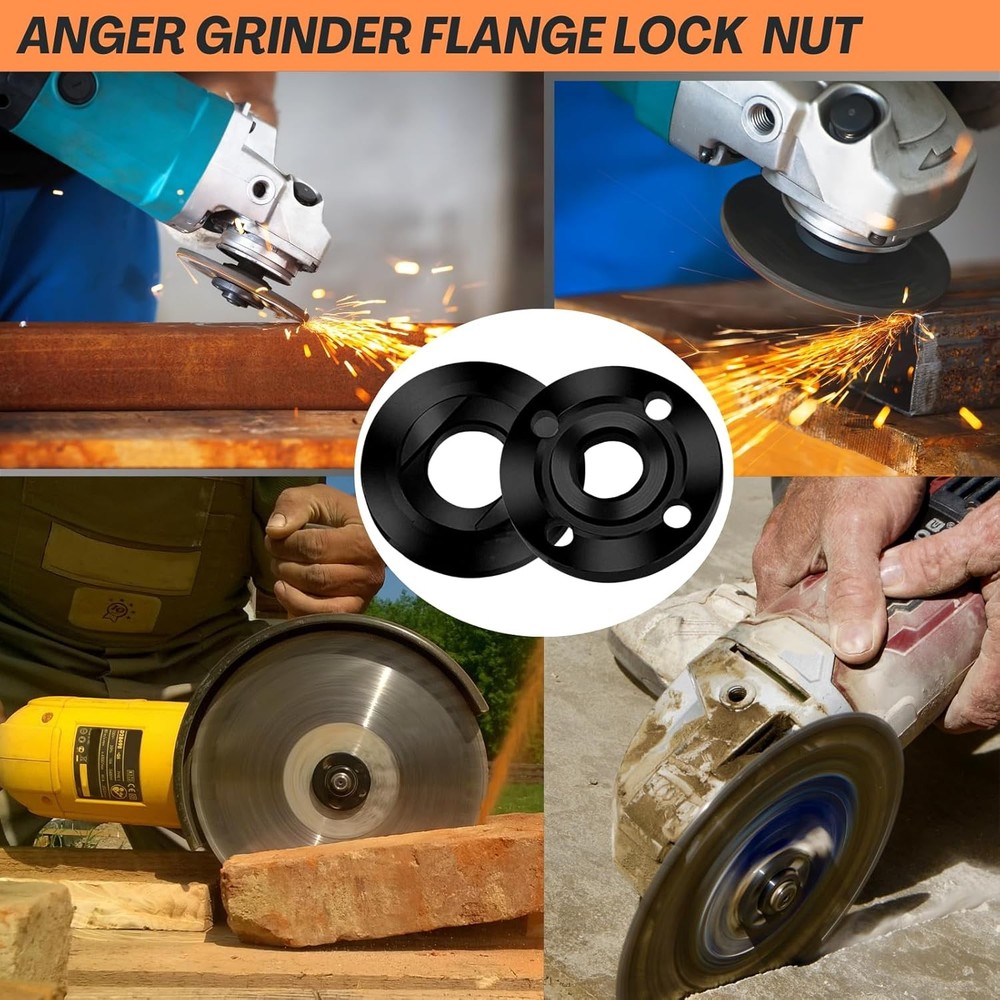 Angle Grinder Wrench Adjustable and Nut Kit (5PCS) – 5/8-11 Lock Polished