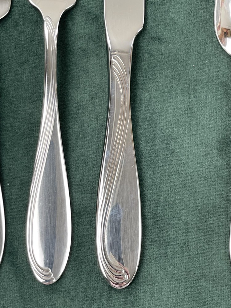 Oneida Stainless Windswept Scroll Flatware Place Setting Fork Spoon Knife USA