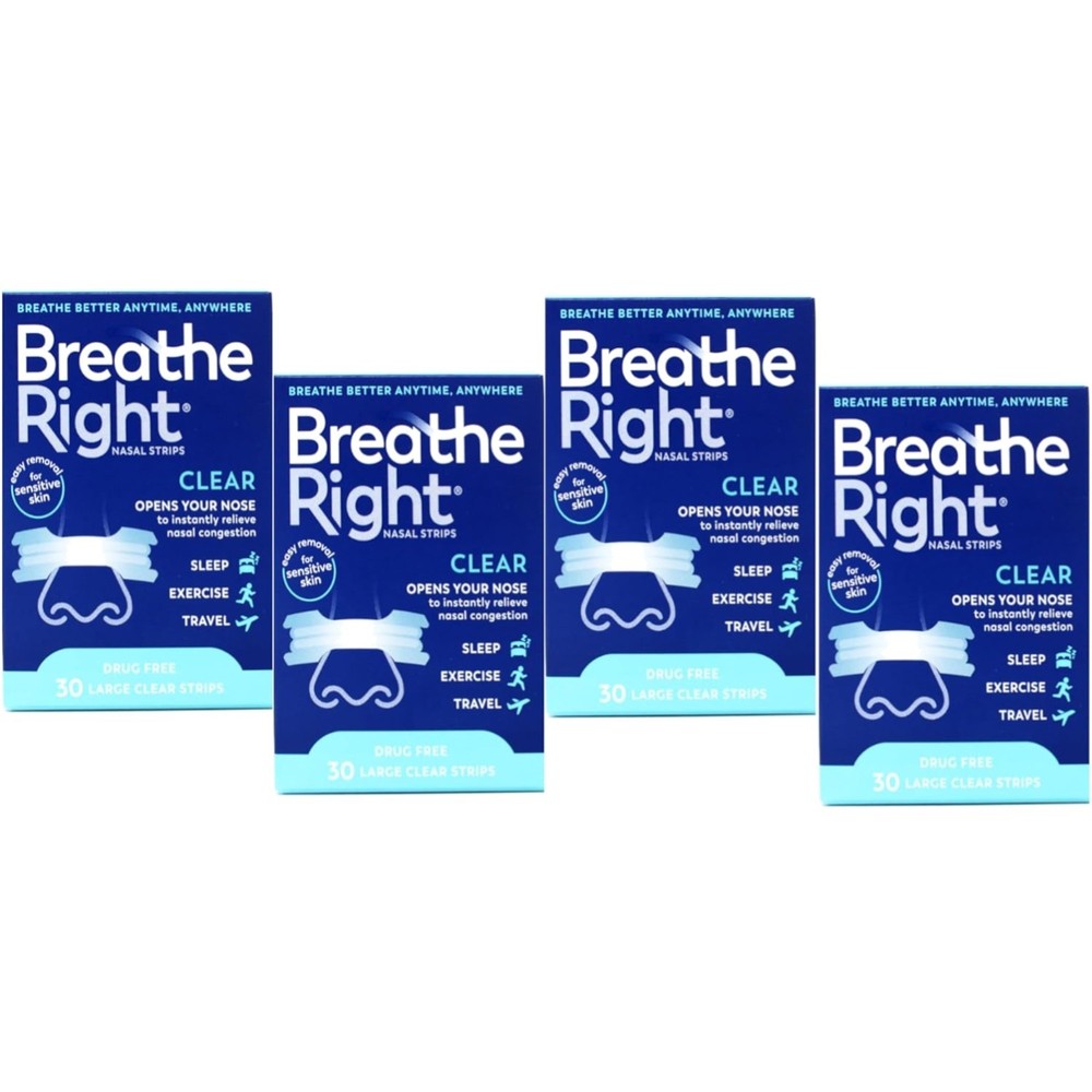 120 Strips Nasal Strips Clear Large for Sensitive Skin