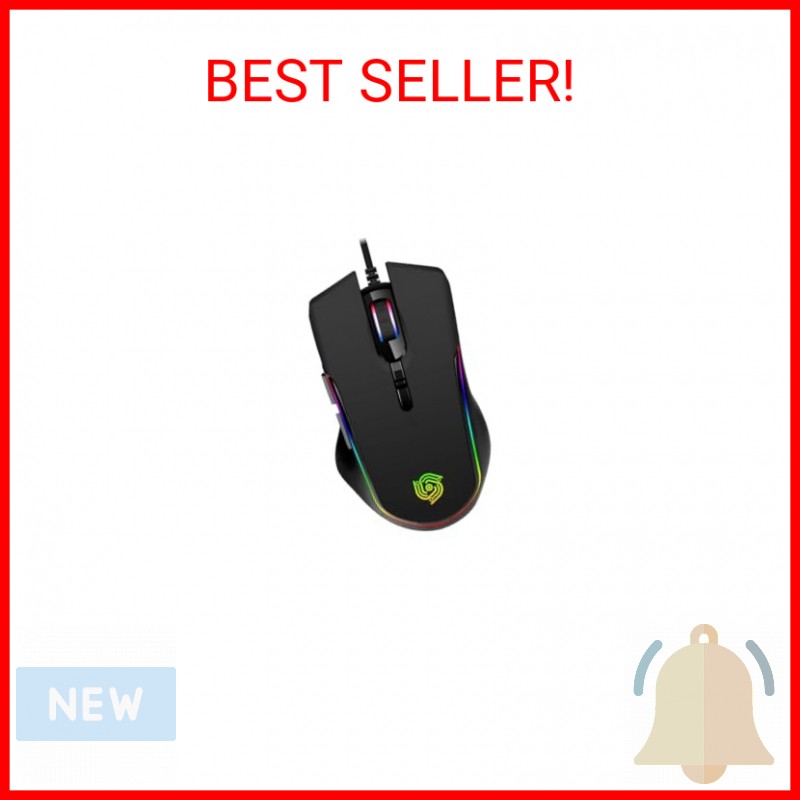 MKETech Electronics Wired Gaming Mouse - Computer Corded Mouse with 6 Programmab