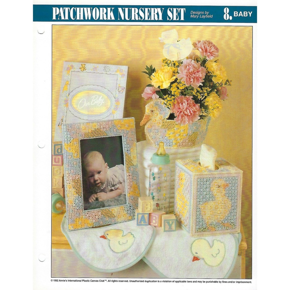 Patchwork Nursery Set Plastic Canvas Pattern Annie's International Club