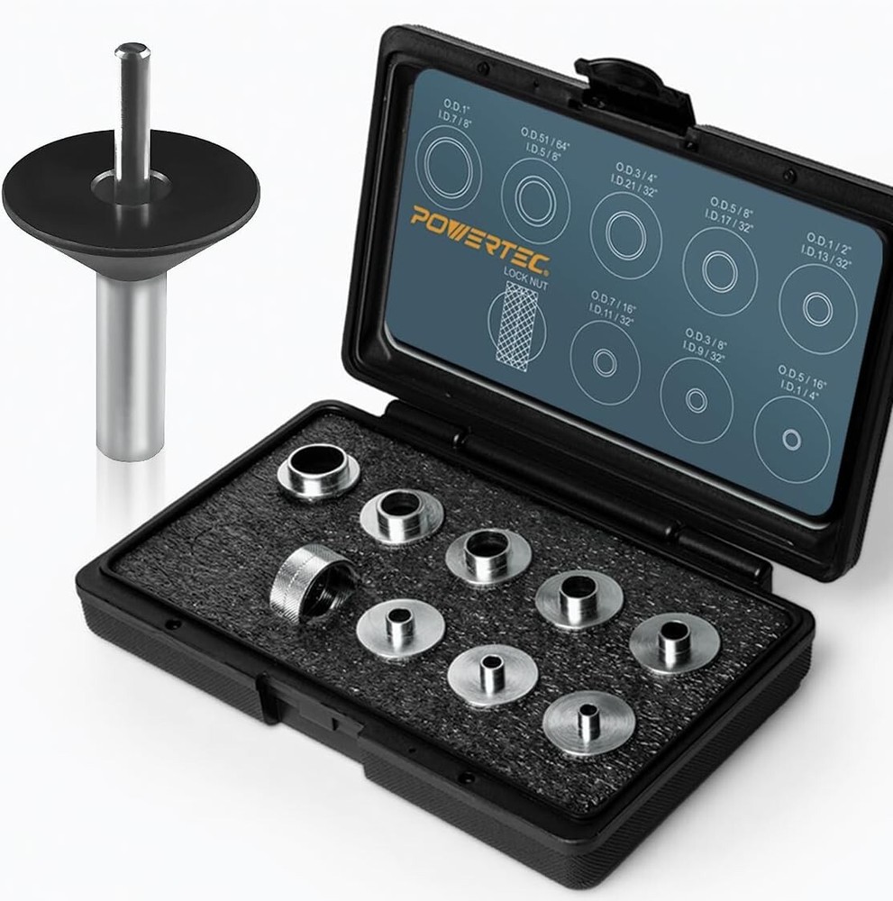 Durable Router Template Guides with Carrying Case - 8 Sizes for Custom Projects