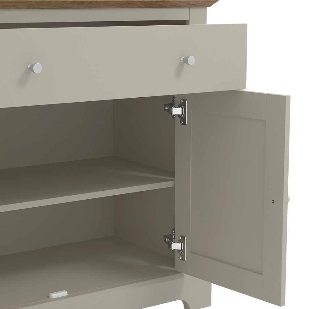 HOMCOM 2-Door & Drawer Sideboard - Modern Adjustable Shelf Cabinet