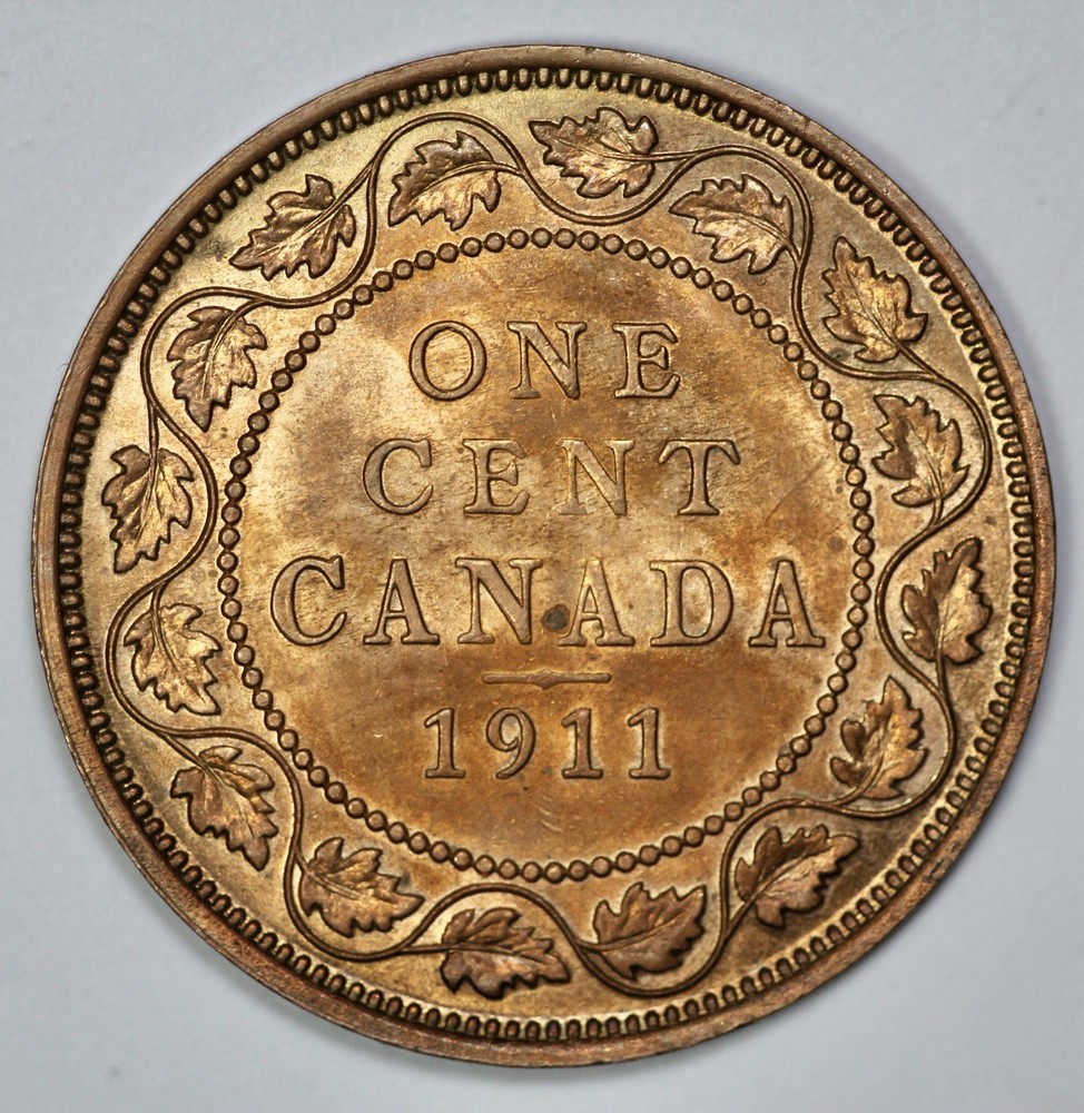 1911 Canada 1c Large Cent UNC