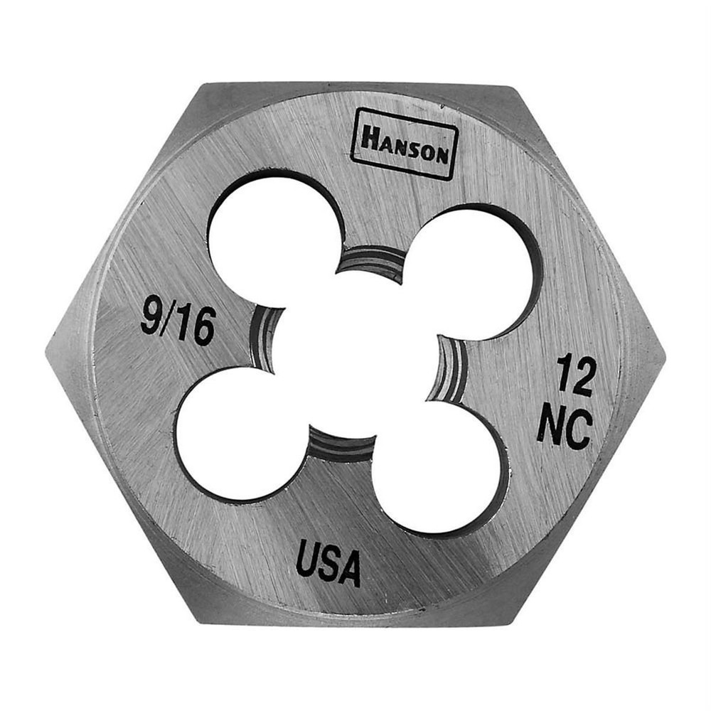 Hanson 6848 Machine Screw Die, 9/16-12 Thread, NC Thread, Right Hand Thread, HCS