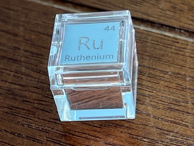 Ruthenium density cube, produced by Luciteria