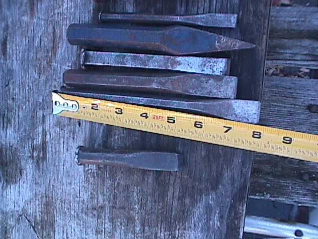 MIXED LOT OLD CHISELS