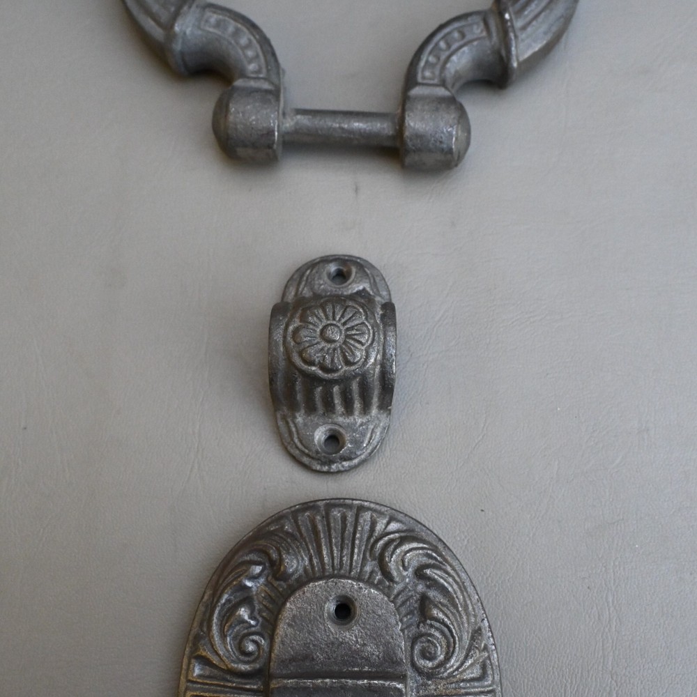 Vintage Victorian Style large heavy cast Iron door gate handle pull knocker