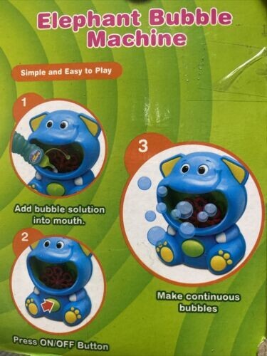 WisToyz Bubble Fun. Elephant Bubble Machine. Bubble Solution NOT included