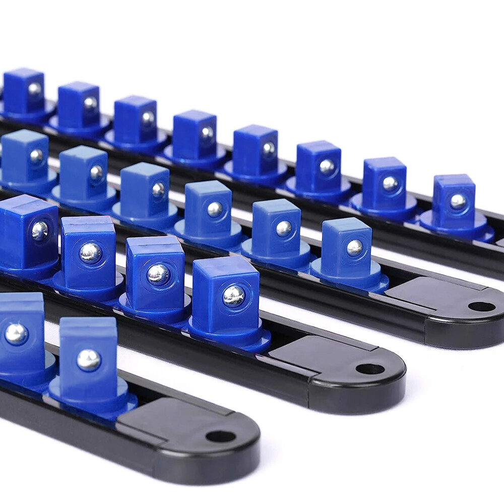 Socket Organizer Mountable Sliding Holder Tool Rail Rack Storage 1/4" 3/8" 1/2"