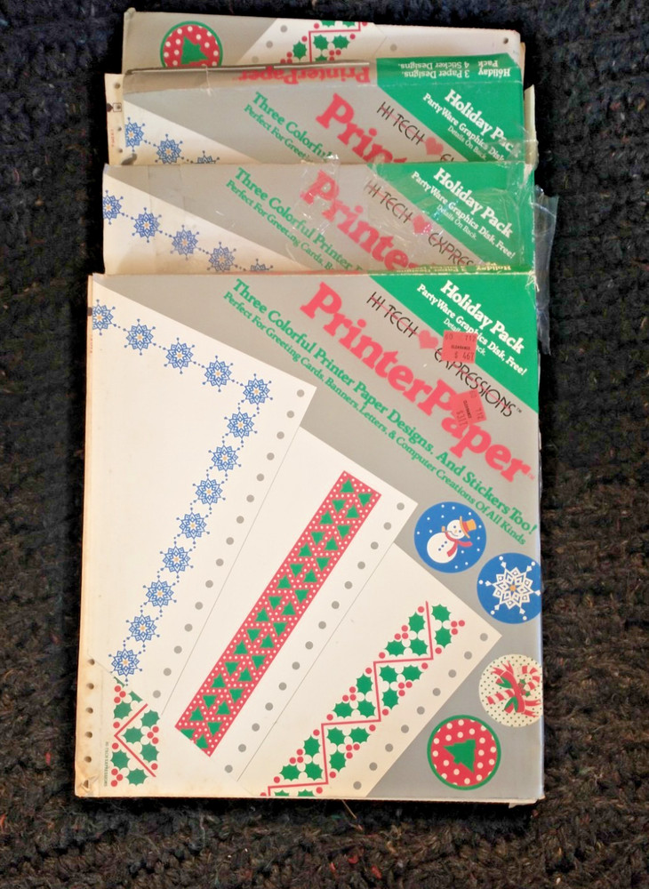 Hi Tech Expressions Continuous Printer Paper Lot Dot Matrix Greeting Paper