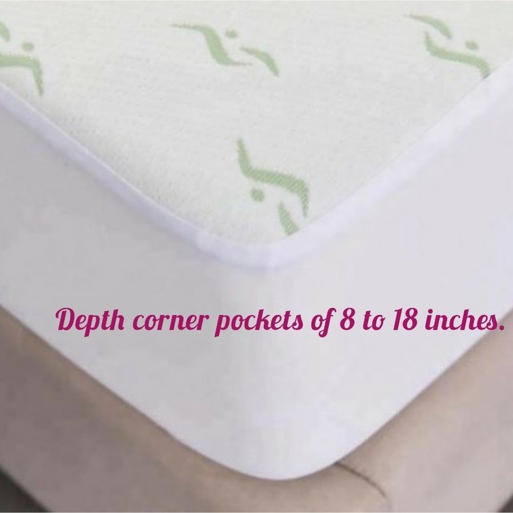 Twin Size Waterproof Bamboo Mattress Protector With Pillowcase Protector Set