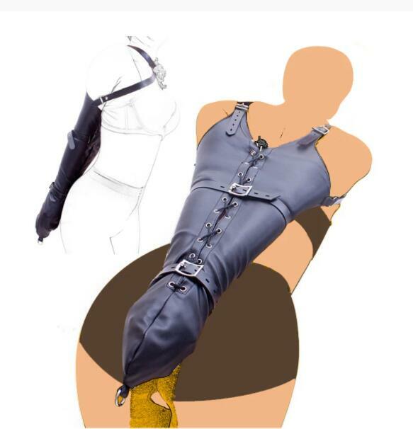 PU Leather Binding Armbinder Restraint Leg Binder Gloves Adjustable Body Harness