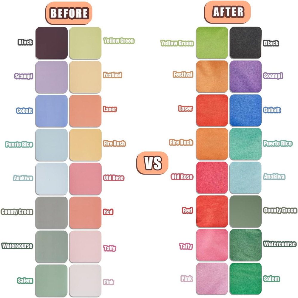 Solid Color Transfer Sheets, 16 Pcs 4.5"x 12" Plain Color Pre-Printed Transfer P