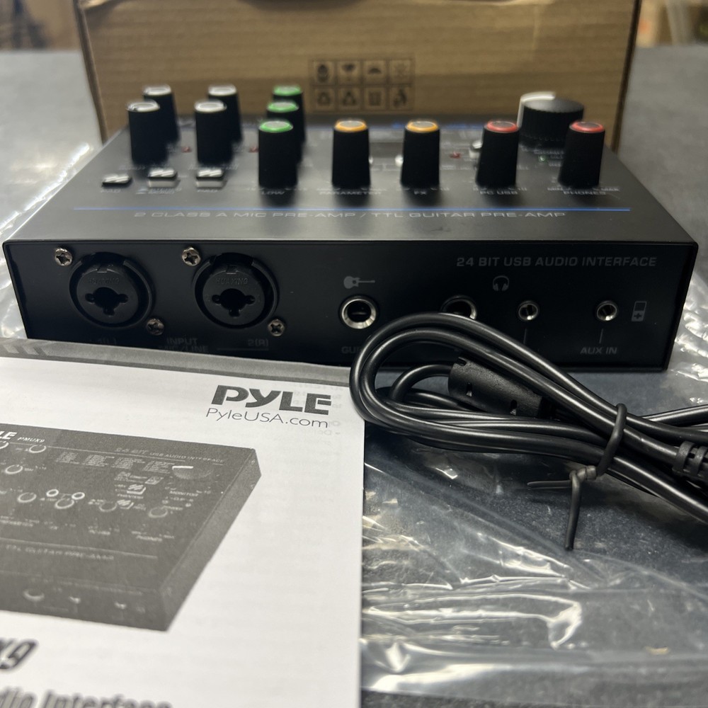 Pyle PMUX9 Mixer 24 Bit USB Audio Interface Professional