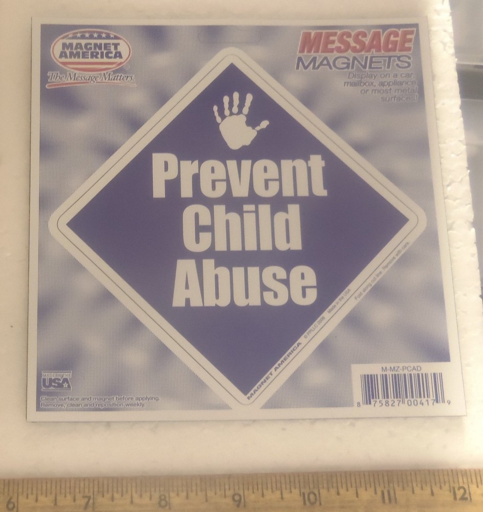 Prevent Child Abuse – Diamond Shaped Message Magnet