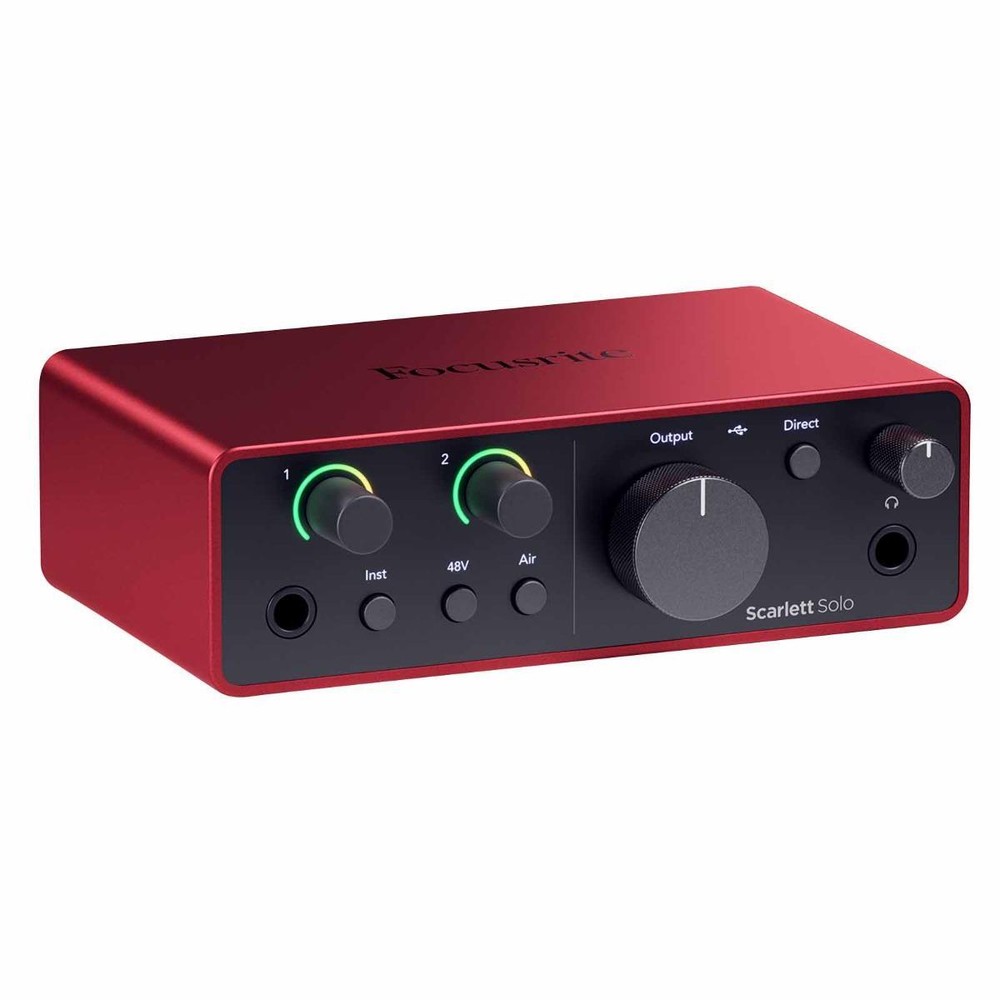 Focusrite Scarlett Solo Studio Interface Bundle w Microphone, Headphones & Stand