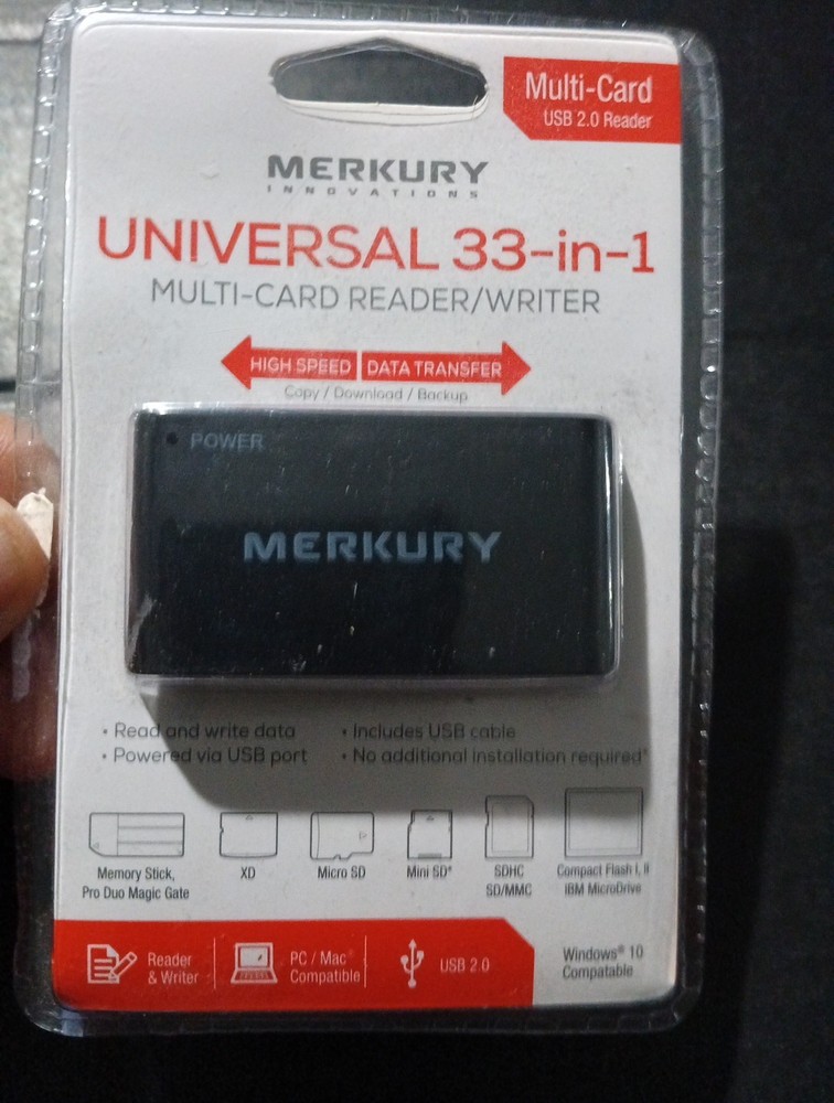 Merkury Universal 33-In-1 Multi-Card Reader/ Writer (MI-MSR35) -USB 2.0 Reader
