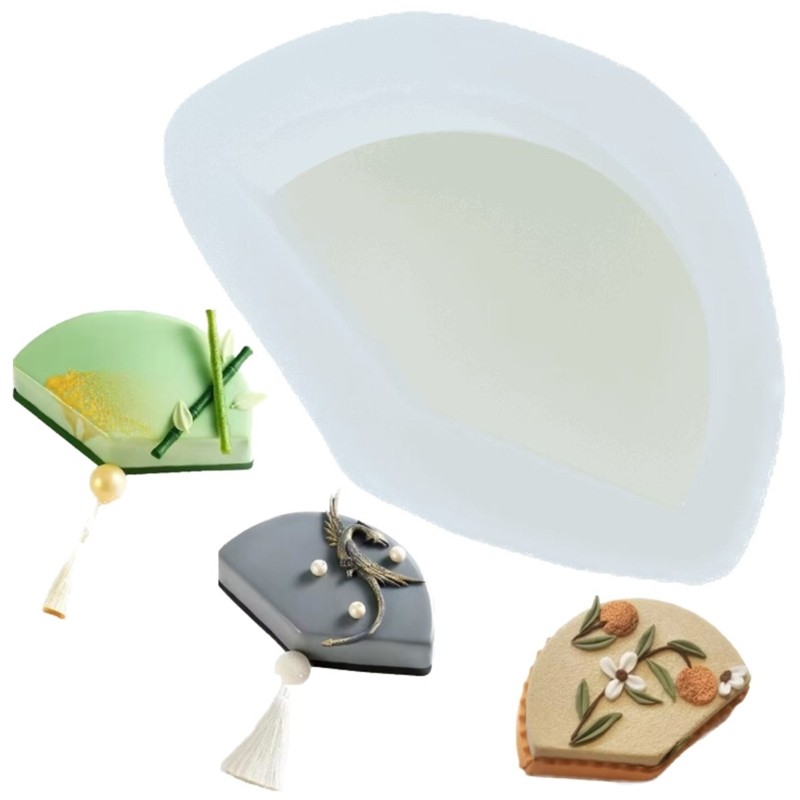 Chocolate Mold Baking Accessories Silicone Material Fan Shape Baking Tools