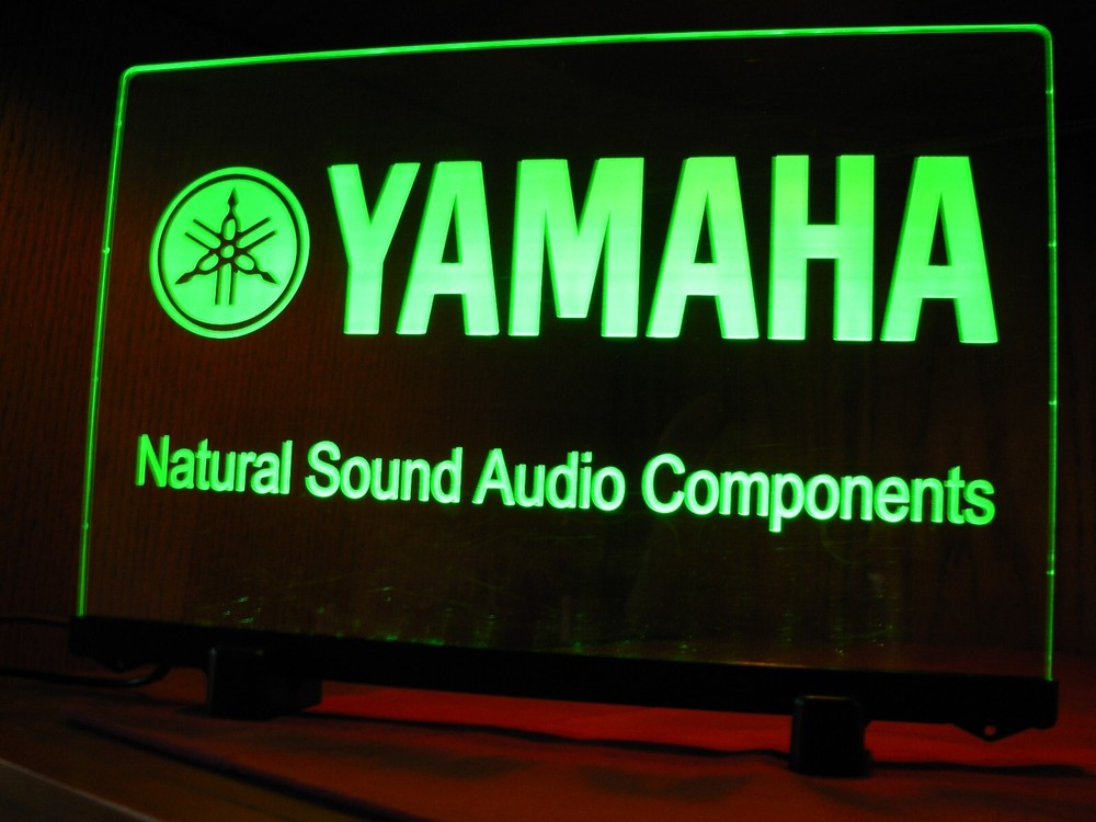 YAMAHA ETCHED ACRYLIC LED SIGN