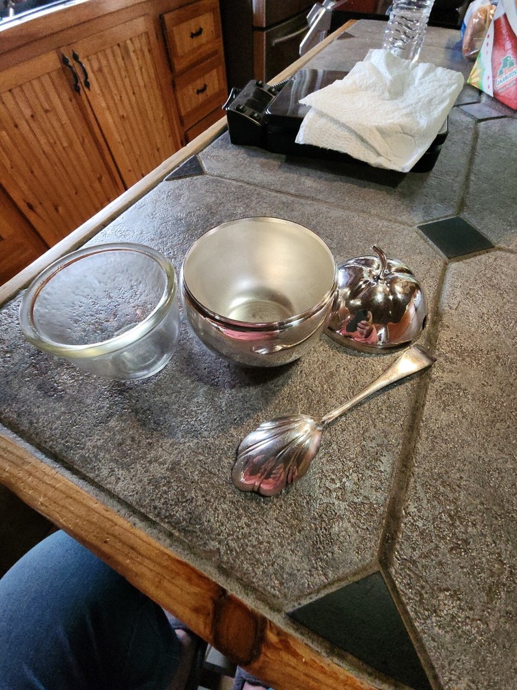 Vintage Apple Jam Jar with Spoon
