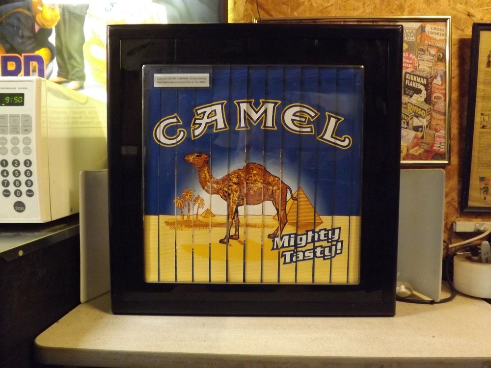 CAMEL MOVING SIGN SHOWS THREE SIGNS