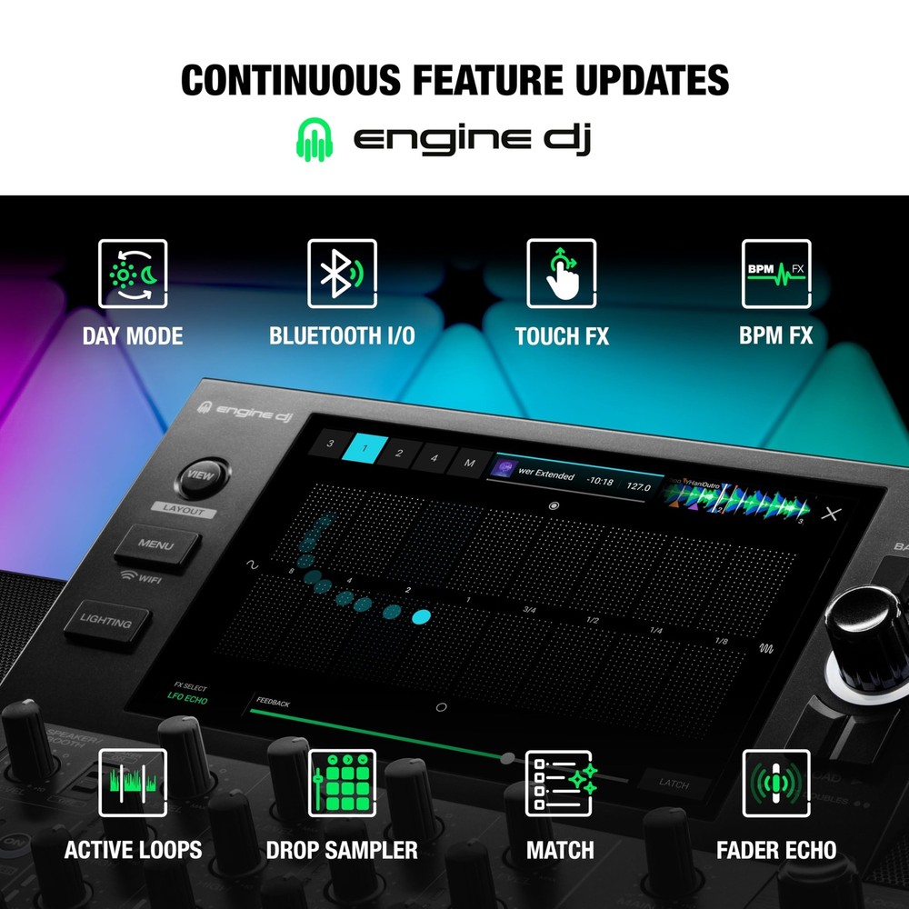 Denon DJ SC LIVE 4 Standalone Controller with Stem Live 4 Black