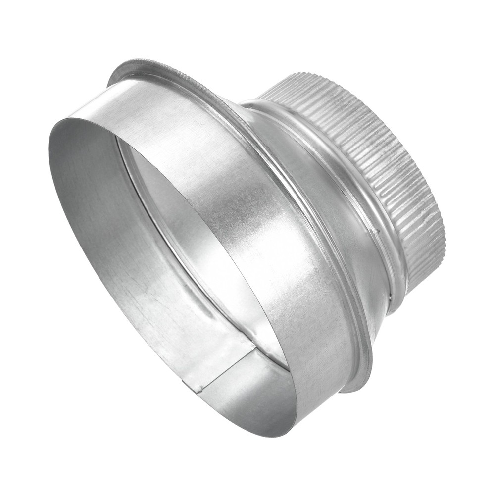 Eccentric Duct Reducer(7" to 5" ) - Galvanized Steel Ducting Connector, Silver