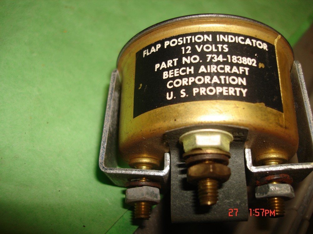vintage,1955, beech flap position indicator 734-183802