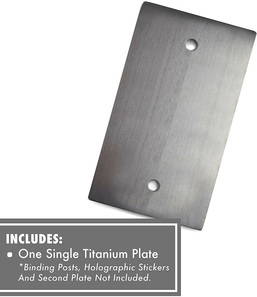 ColdTi - Titanium Crypto Seed Plate for Extremely Durable Cold Storage (Single)