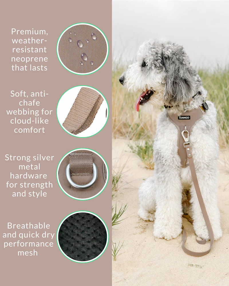 NWT Django Tahoe No Pull Dog Harness - Sandy Beige