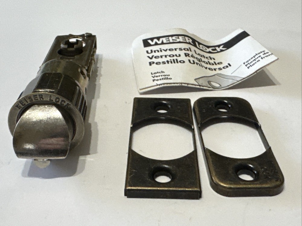 Weiser Lock Universal 6 Way Spring Latch Kit - Antique Brass