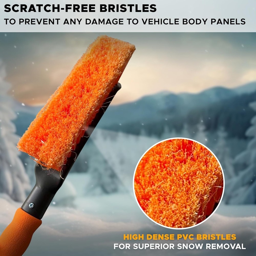 17" Snow Brush & Ice Scraper for Car Windshield
