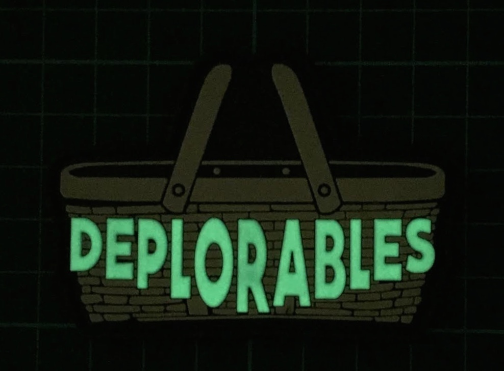 3D PVC Basket Of Deplorables GITD Rubber Patch