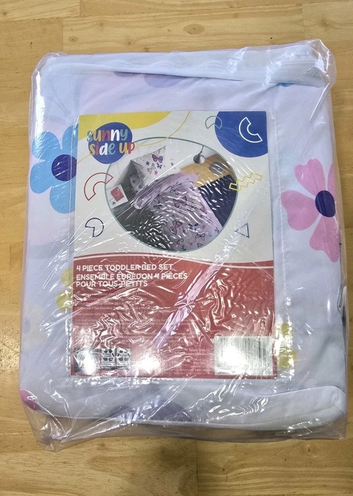 Sunny Side Up Flutter Toddler Sheet Set 4 Piece Set