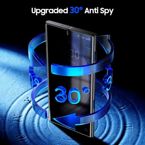 [2 Pack] for Privacy Screen Protector, [Dust Samsung Galaxy S23 Ultra Black