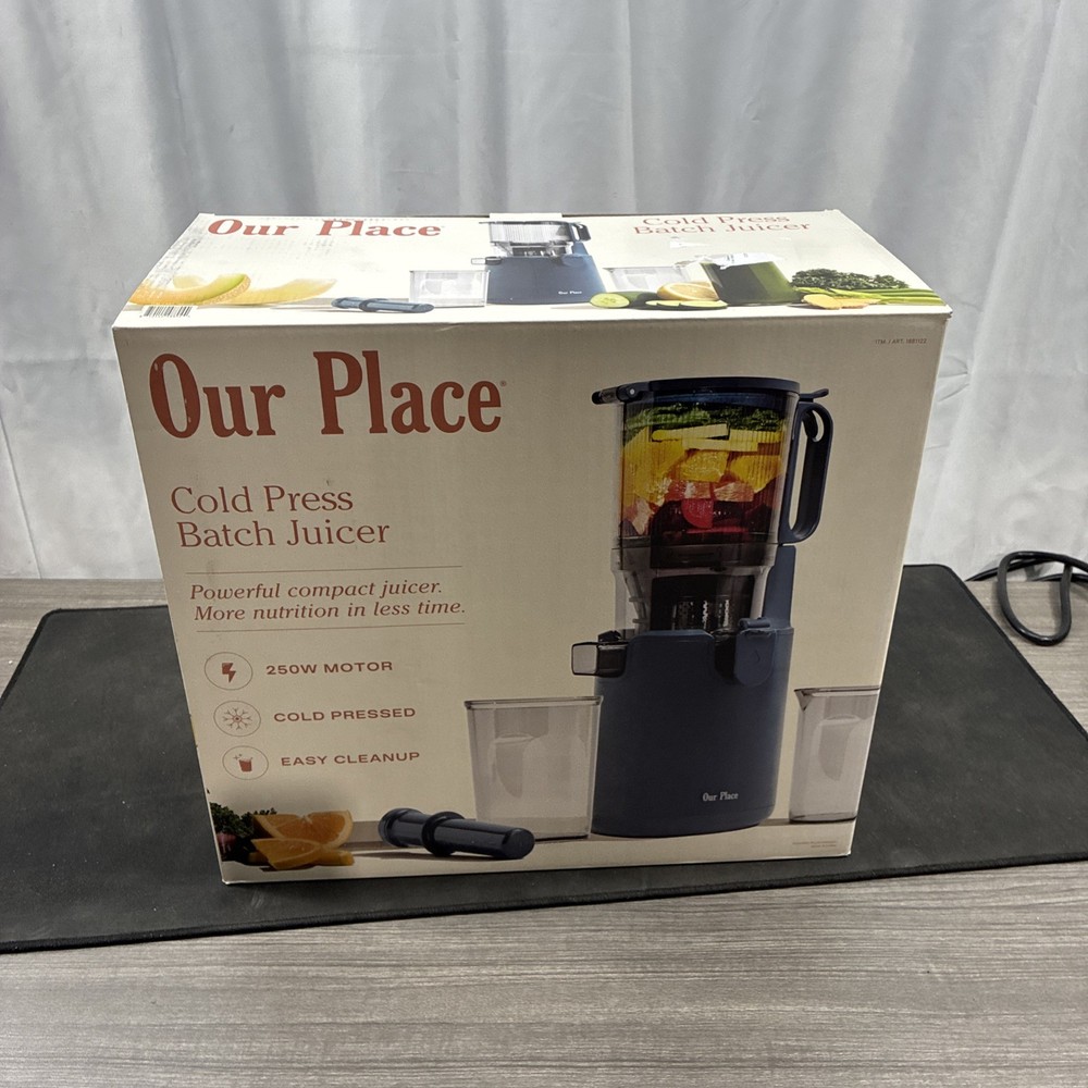 Our Place Cold Press Batch Juicer Blue Slow Masticating – Used