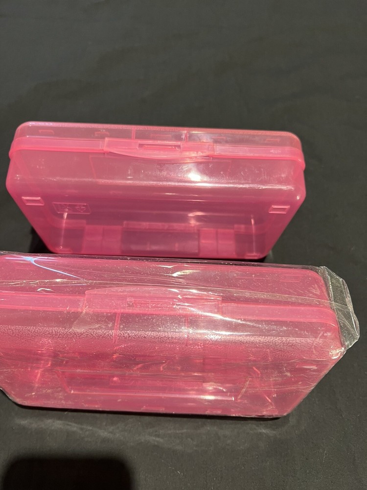 Small Pencil Box Plastic, Neon Pink. New