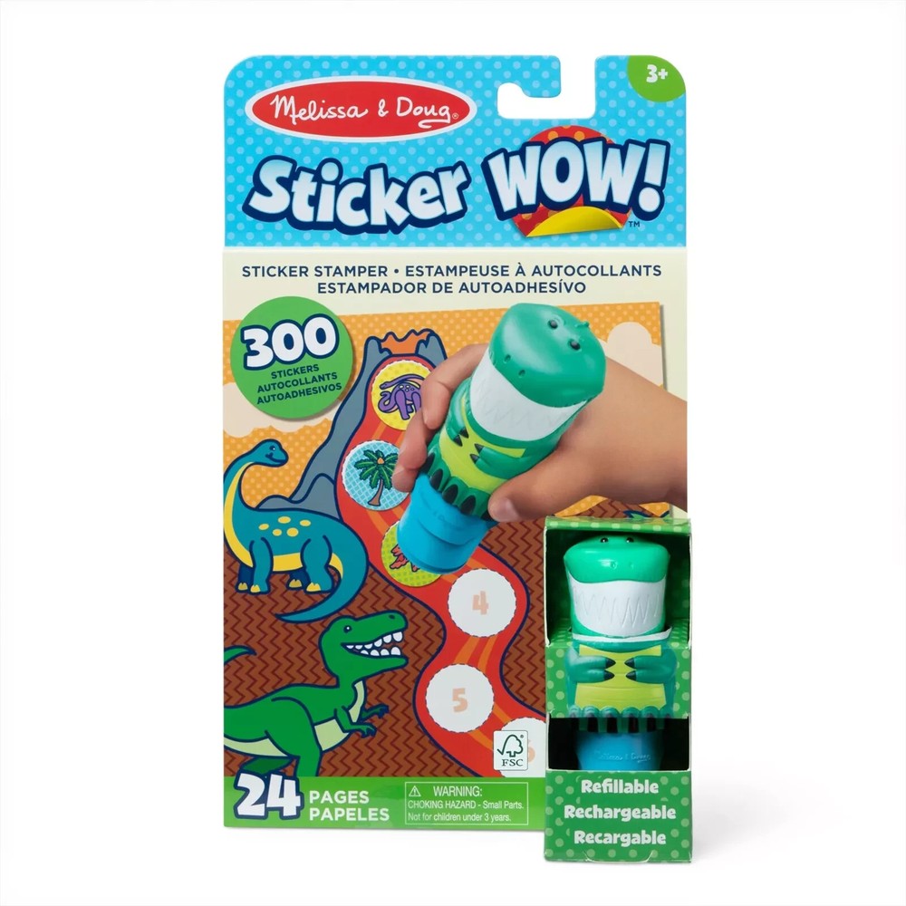 Melissa & Doug Sticker Wow!™ 24-Page Activity Pad & Sticker Stamper