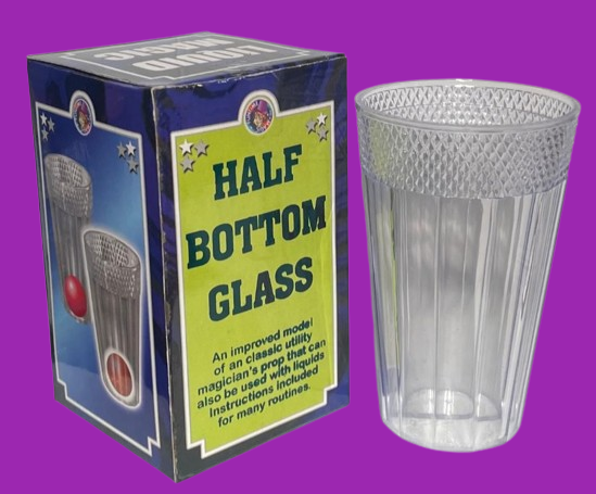 HALF BOTTOM GLASS Magic Trick Gimmick Insert Plastic Cup Okito Utility Liquids