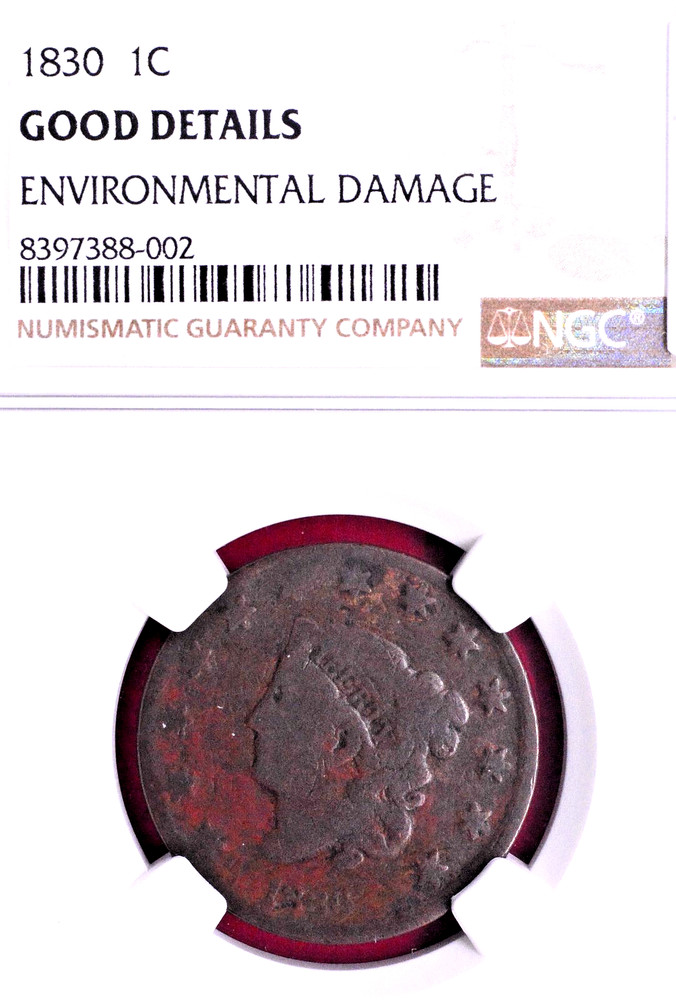NGC GOOD! 1830 MEDIUM LETTERS MATRON HEAD LARGE CENT