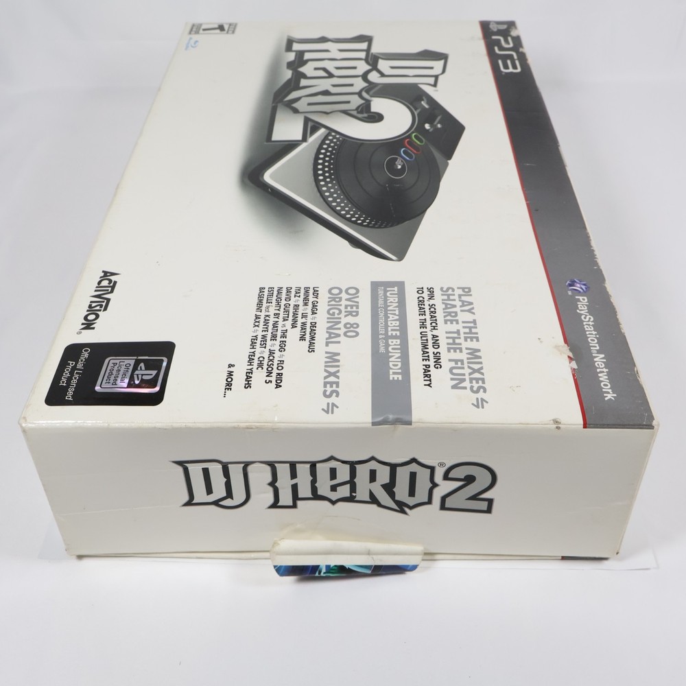 Activision DJ Hero 2 PS3 Wireless Turntable Controller & Game Disc Bundle