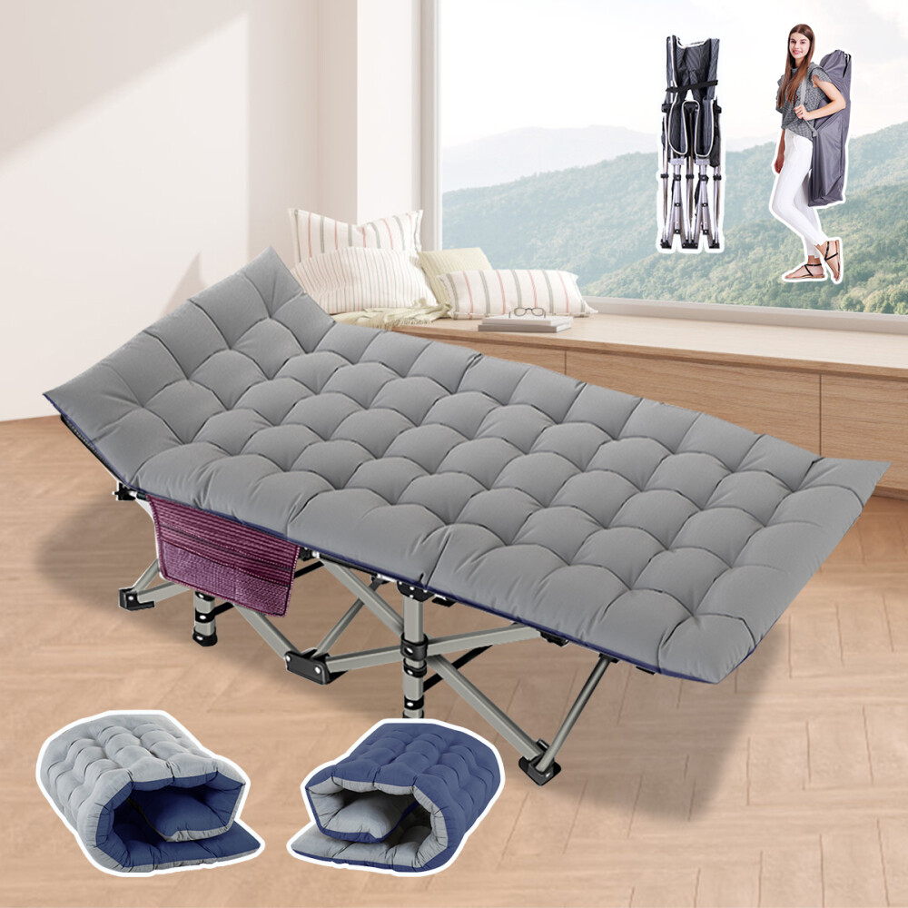 Foldable Sleeper Bed Cots Folding Chaise Lounge Cot with 3.3" Mattress Guest Bed
