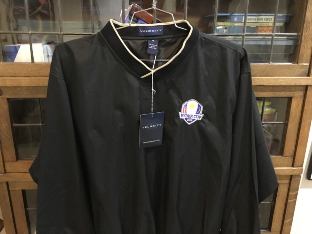 NWT 2012 Ryder Cup Black VELOCITY Pullover GOLF Windbreaker SZ M - Cool