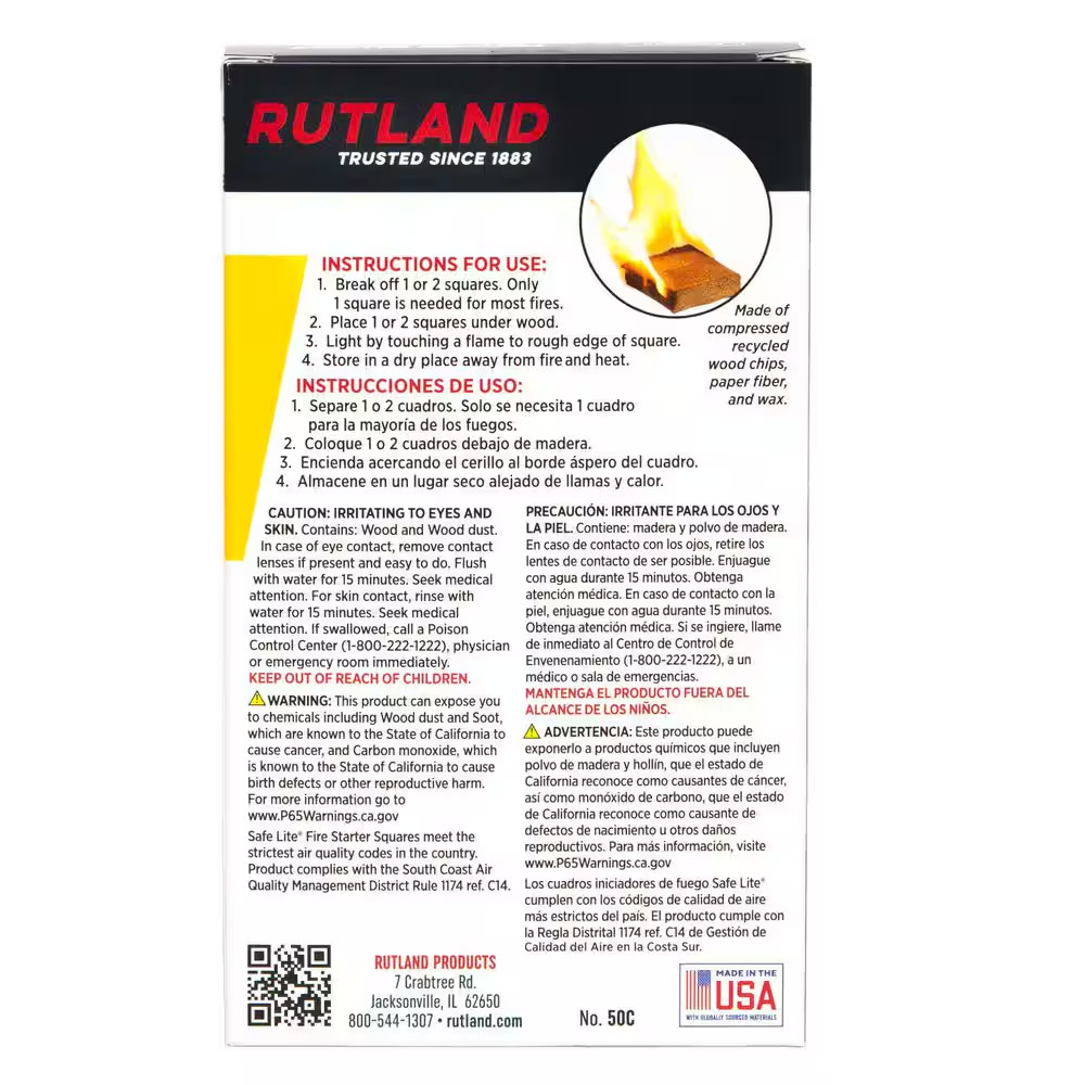 Safe Lite Fire Starter Squares (24-Pack)