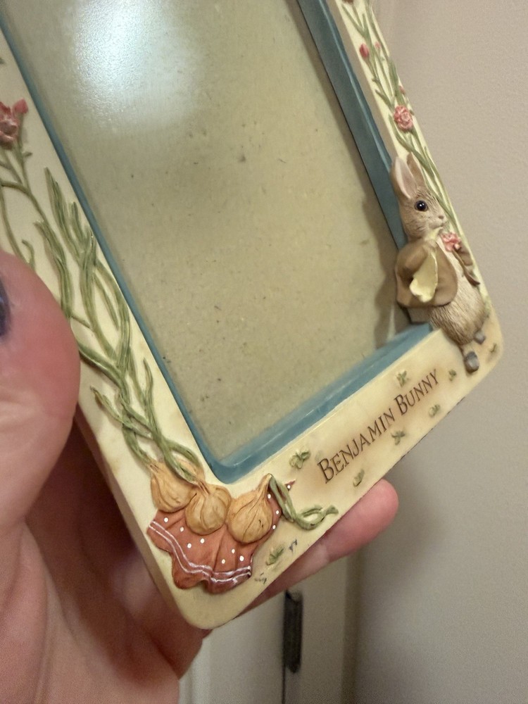Vintage Benjamin Bunny Ceramic Photo Frame- 80s