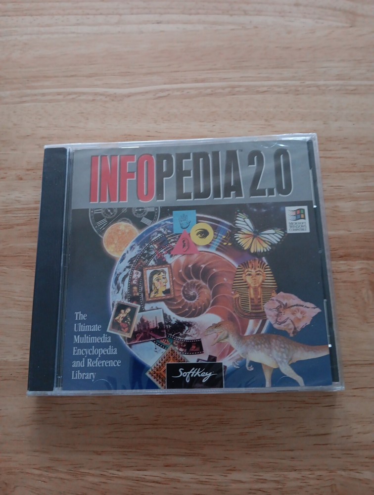 Infopedia 2.0 Windows 3.1 / Windows 95 Encyclopedia on PC CDROM Vintage Software