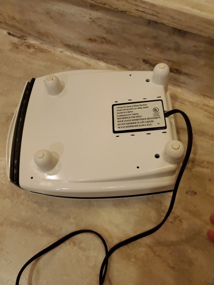George Foreman GR-20 Lean Mean Fat Reducing Grilling Machine TESTED & WORKS