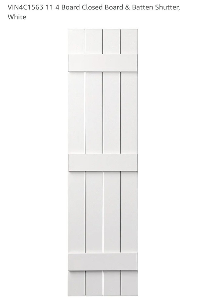 Board Closed Board & Batten Shutter, White￼