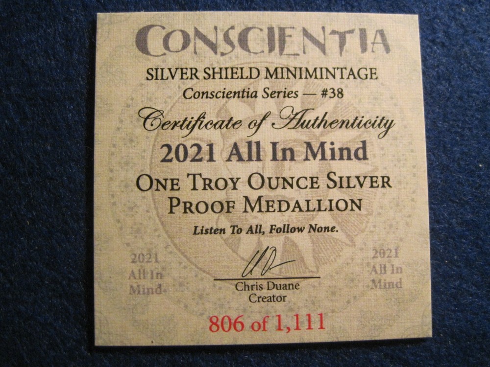 2021 SILVER SHIELD ALL IN MIND PROOF